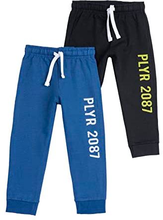 Chicco Set Pantaloni Lunghi In Felpa Pesante, Pantaloni sportivi invernali Bambini e ragazzi, Azzurro, 15 mesi (pacco da 2)