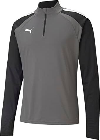 Puma 4063699455724 teamLIGA 14 Zip Top Jr Maglione, 176, Smoked Pearl/ White