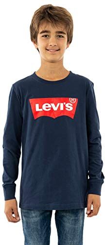 Levis Lvb L/S Batwing Tee, Maglia a maniche lunghe Bambini e ragazzi, Blu (Dress Blues), 4 anni