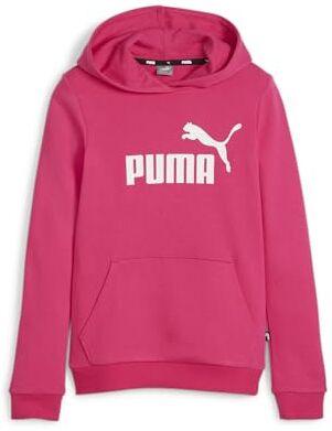 Puma Felpa con Cappuccio con Logo Ess TR G, Sudore Bambina, Rosa Granato, 116