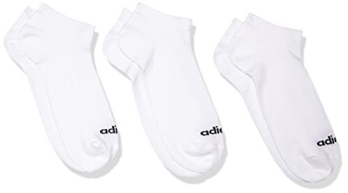 Adidas Thin Linear 3 Pairs Calzini Invisible/Sneaker, White/Black, S