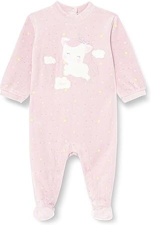 Chicco , Tutina unicorno in ciniglia con piedino, Bimba 0-24, Rosa (703), 3 mesi