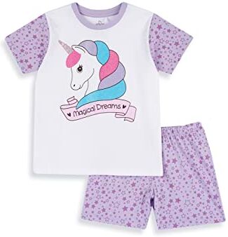 Chicco Pigiama corto con unicorno in cotone leggero, Pigiama Bambine e ragazze, Lilla, 2 anni