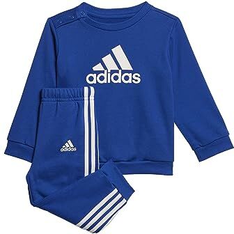 Adidas Badge of Sport French Terry Jogger Tuta da Ginnastica, Blu, 6 Mesi Unisex-Bimbi