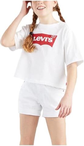 Levis LVG GIRLFRIEND SHORTY SHORT, Pantaloncini Bambine e ragazze, Bianco, 10 anni