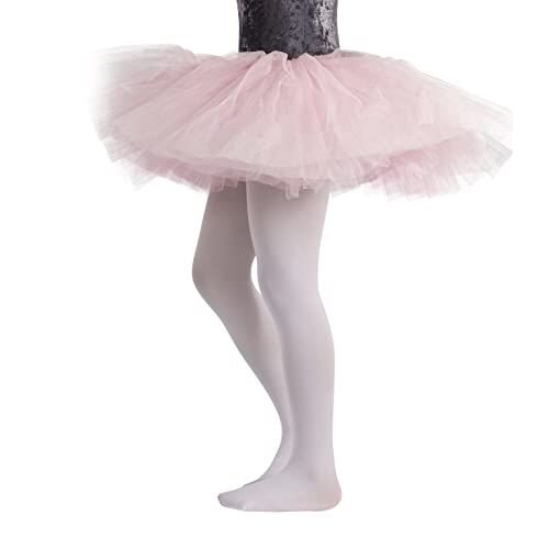 CALZITALY PACK 1/2 Collant Danza Bambina   Calze Ballet Bimba   40 Den   da 4 a 14 anni   Rosa, Nero, Naturale, Bianco (14 anni, Bianco)
