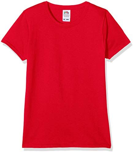 Fruit of the Loom Valueweight, T-Shirt Bambina, Rosso (Red 40), 9-11Anni