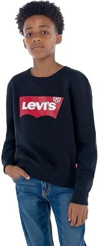 Levis Lvb Batwing Crewneck, Felpa Bambini e ragazzi, Nero (Black), 8 anni