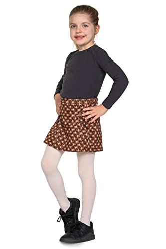 looksy Collant da bambina tinta unita 40 DEN opaco in morbida microfibra per bambini collant con piedi casual danza scuola balletto età 3-12, Ecru, 7-8 Anni