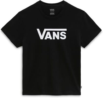 Vans Flying V Crew Girls T-Shirt Bambine e ragazze, Nero, L 14 anni