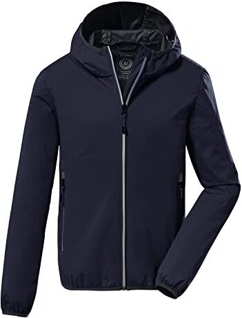 Killtec Boy's Giubbotto softshell con cappuccio, impacchettabile KOS 167 BYS SFTSHLL JCKT, dark navy, 140,