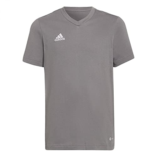Adidas Entrada 22 T-Shirt, T-Shirt Unisex Bambini e ragazzi, Team Grey Four, 164