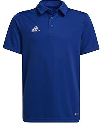 Adidas Entrada 22 Short Sleeve Polo Shirt Maglietta, Team Royal Blue, 13-14 anni Unisex Bambini e ragazzi