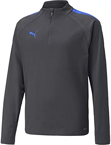 Puma teamLIGA 14 Zip Top Jr, Maglione Unisex Kids, Asphalt/Bluemazing, 164