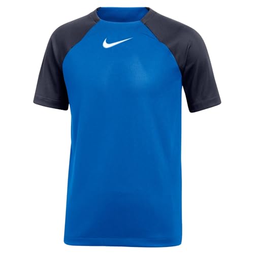 Nike Y Nk DF Acdpr SS Top K Maglia a Maniche Corte, Bianco/Blu Royal/Ossidiana, 7-8 Anni Unisex-Bambini e Ragazzi