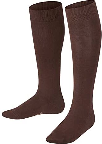 Falke Family K KH cotone sostenibile al ginocchio tinta unita 1 paio, Calzini lunghi Unisex Bambini, Marrone (Dark Brown 5230) nuovo ecologico, 35-38