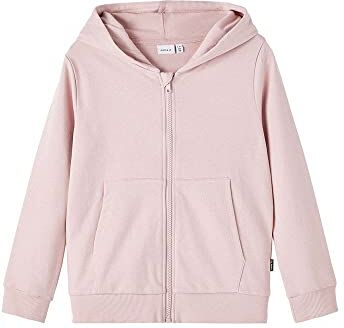 NAME IT Nkfnasweat Card W Cappuccio Unb Noos Maglia di Tuta, Lilla Burnished, 158 cm Bambina