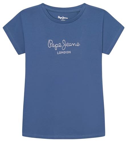 Pepe Jeans Nuria, T-shirt Bambine e ragazze, Blu (Sea Blue),10 anni