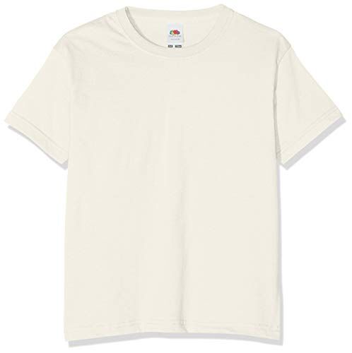 Fruit of the Loom T-Shirt Bambino, Avorio (Natural), 14-15 Anni (Manufacturer Size:36)