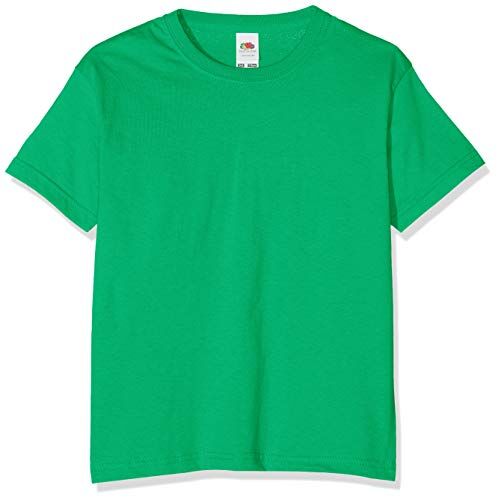 Fruit of the Loom T-Shirt Bambino, Verde (Kelly Green), 12-13 Anni (Manufacturer Size:34)