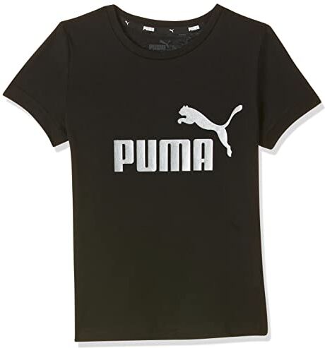 Puma Ess Logo Tee G, T-shirt Bambine e ragazze, Black 041, 116