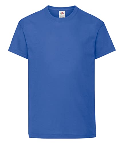Fruit of the Loom T-Shirt Bambino, Blu (Royal), 7-8 Anni (Manufacturer Size:30)