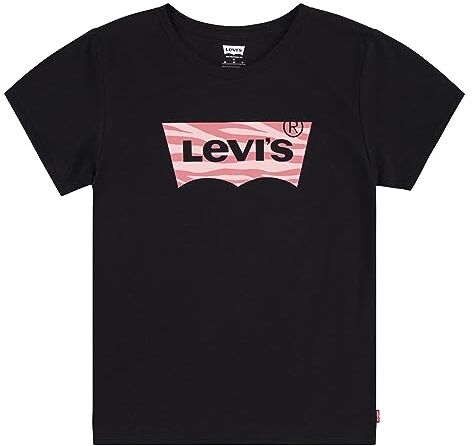 Levis Lvg SS Zebra Batwing Tee  Tshirt, Caviale, 16 Anni Bambine e Ragazze