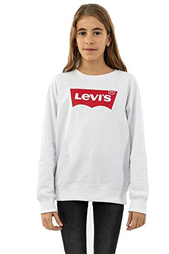 Levis Lvg Key Item Logo Crew 4e6660 Maglione, Rosso/Bianco, 12 Anni Bambine e Ragazze