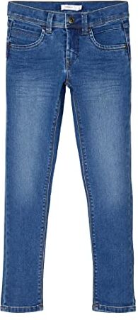 NAME IT Nkmsilas Xslim Jeans 2002-tx Noos Jeans, Blu (Medium Blue Denim), 158 Bambini e ragazzi