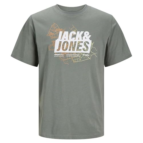 Jack & Jones Jcomap Logo Tee SS Crew Neck Jnr T-Shirt, Agave Green, 14 Anni Bambini e Ragazzi