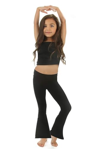 MCA Leggings Lunghi Bambina e Ragazza (9 Anni, Zampa Nero)