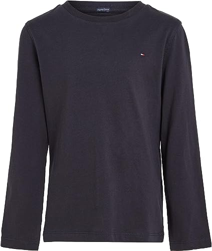 Tommy Hilfiger Boys Basic Cn Knit L/S Maglietta, Sky Captain, 16 anni Bambini e ragazzi