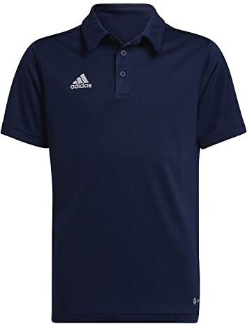 Adidas Entrada 22 Short Sleeve Polo Shirt Maglietta, Team Navy Blue 2, 11-12 anni Unisex Bambini e ragazzi