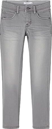 NAME IT Nkmsilas Xslim Jeans 2002-tx Noos Jeans, Grigio (Medium Grey Denim), 152 Bambini e ragazzi