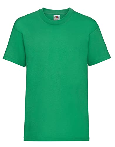 Fruit of the Loom T-Shirt Bambino, Verde (Kelly Green), 5-6 Anni (Manufacturer Size:26)