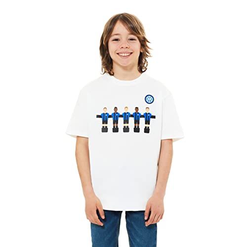 Inter Calcio Balilla T-Shirt, Bianco, 4 Anni Bambini e Ragazzi