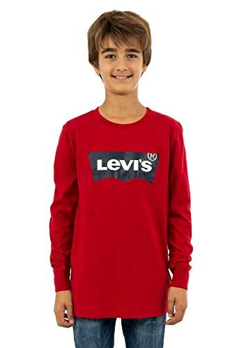 Lvb L/S Batwing Tee, Maglia a maniche lunghe Bambini e ragazzi, Rosso (Levis Red), 12 anni