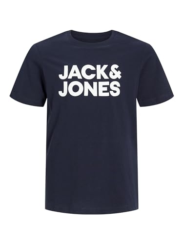 Jack & Jones JJECORP LOGO TEE SS O-NECK NOOS JNR, T-Shirt Uomo, Blu (Navy Blazer Fit:JR /Large Print), 152