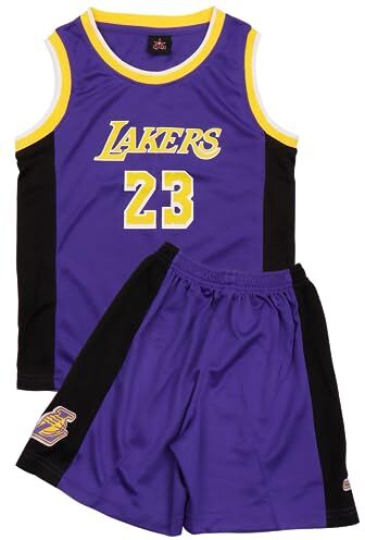 FUTERLY Completo Basket Bambino,2 Pezzi Completo Basket Ragazzo,Divisa Basket Bambino,Maglia Basket Bambino,Canotta Basket Bambino e Pantaloncini,Completino Basket Bambino 6-8 Anni,Viola,M