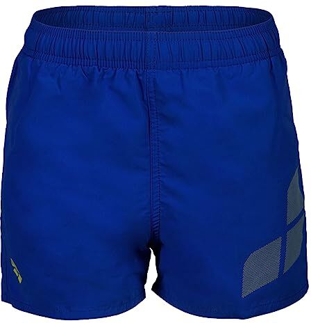 Arena Boys' Beach Short Logo R Swim Trunks, Neon Blue-Soft Green, 8-9 Anni Unisex-Bambini e Ragazzi