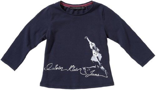 Calvin Baby  Maglietta a maniche lunghe, bambina, Blu (Blau (757)), 98 (3)