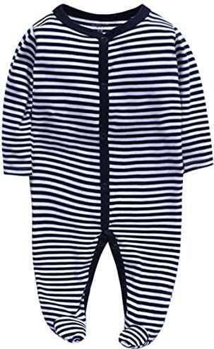 Fewlby Bambino Pagliaccetto in Cotone Pigiama Ragazze Tutina Body a Maniche Lunghe Fumetto Outfits, 6-9 Mesi