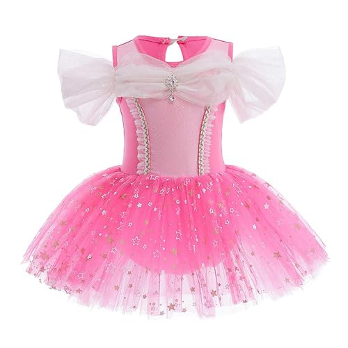 Lito Angels Principessa Aurora Tutu Ballerina Costume per Bambina, Vestito dal Balletto Danza Classica, Taglia 5-6 anni (Etichetta in Tessuto 120)
