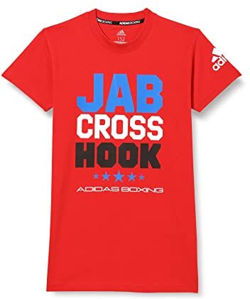 Adidas BOXING JCH T-SHIRT T-Shirt Unisex Bambini Vivid RedBlack L