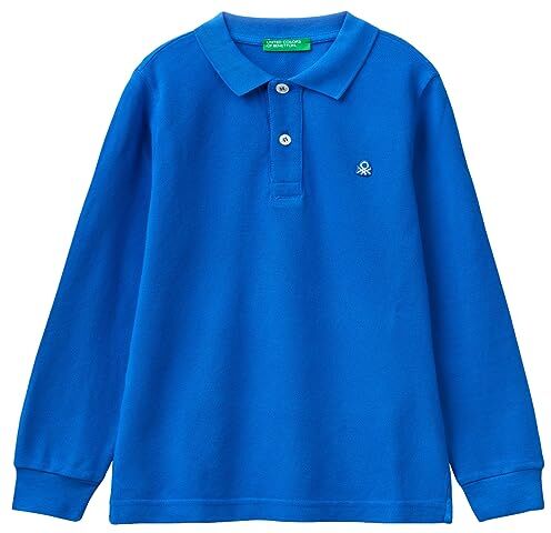 United Colors Of Benetton Maglia Polo M/L , Polo Bambini e ragazzi, Bluette 36U, EL