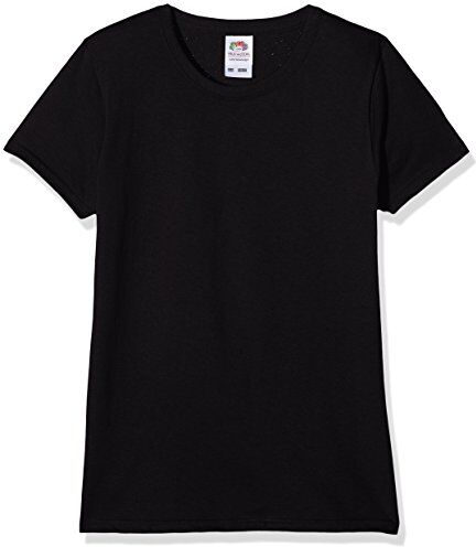 Fruit of the Loom Valueweight, T-Shirt Bambina, Nero (Black), 12-13 anni (Dimensioni Produttore:34)