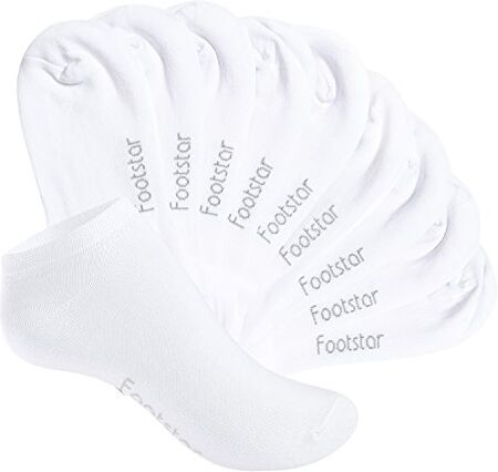 Footstar SNEAK IT! KIDS 10 paia di calze alla caviglia Calze bambino – Bianco 27-30