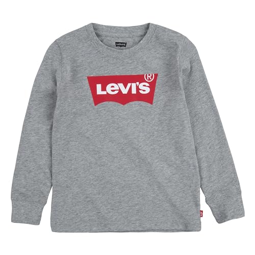 Levis Lvb L/S Batwing Tee, Maglia a maniche lunghe Bambini e ragazzi, Grigio (Grey Heather), 3 anni