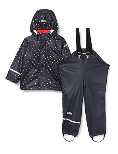 CareTec Rainwear set PU w/o fleece, Tuta Impermeabile Unisex Bambini e ragazzi, Rosso Baked Apple (443), 3 anni