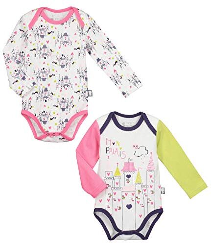 Petit Béguin Set di 2 body a maniche lunghe Bambino Ragazza mio Chateau – Taglia – 6 mesi (68 cm)